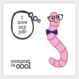 compost worm (nerd) Magnet